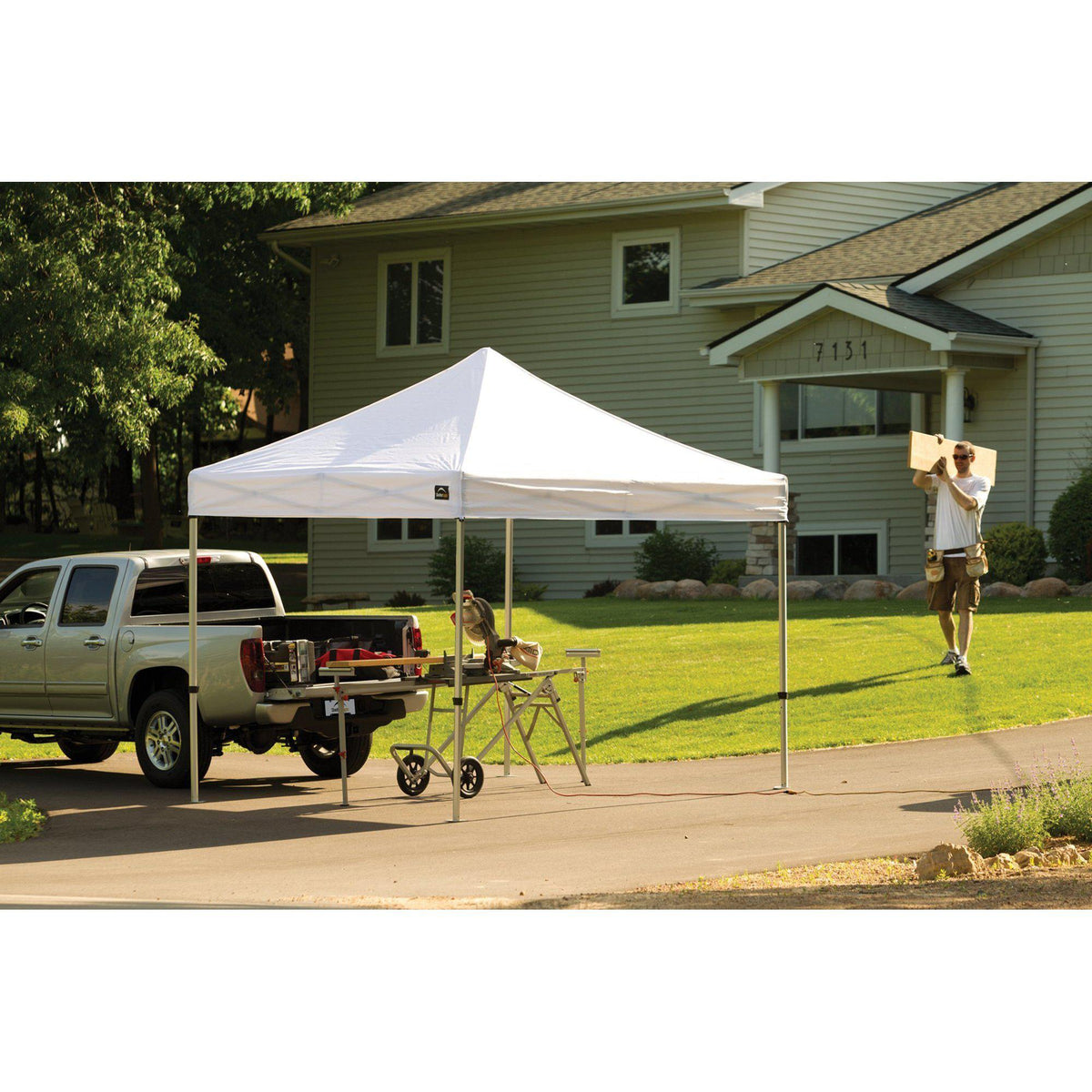 ShelterLogic Alumi-Max Pop-up Canopy with Roller Bag, White, 10 x 10 ft.