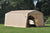 Canopy Shelter Shed 10X20X8 Auto Shelter Peak Style - Sandstone Cover