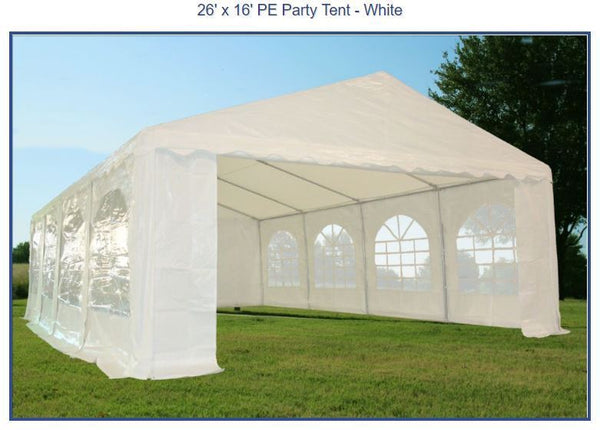 pe party tent Heavy Duty Commercial 16 x 26 Ft White Tent Canopy with Shelter for Pa