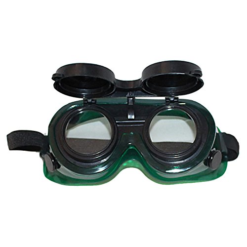 welder goggles Steampunk Welding Goggles Oxy Cutting Welders Safety Goggles Glasses Flip Up Clear Lenses, Size: One size