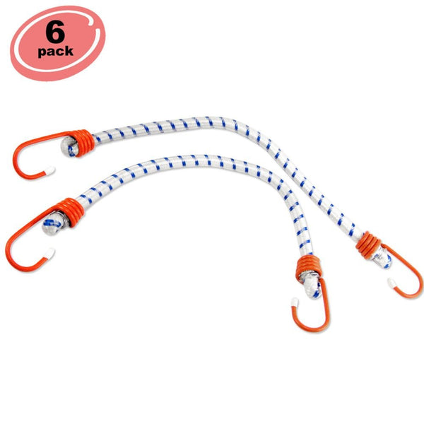 6-Pack Heavy Duty 48" Bungee Cords - 1/2-Inch Diameter Cord