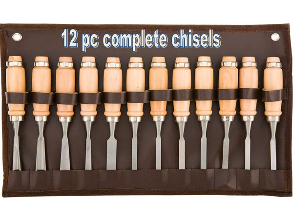 12pc Professional Wood Carving Chisel Set Various Blades Woodworking Clay  and Wax