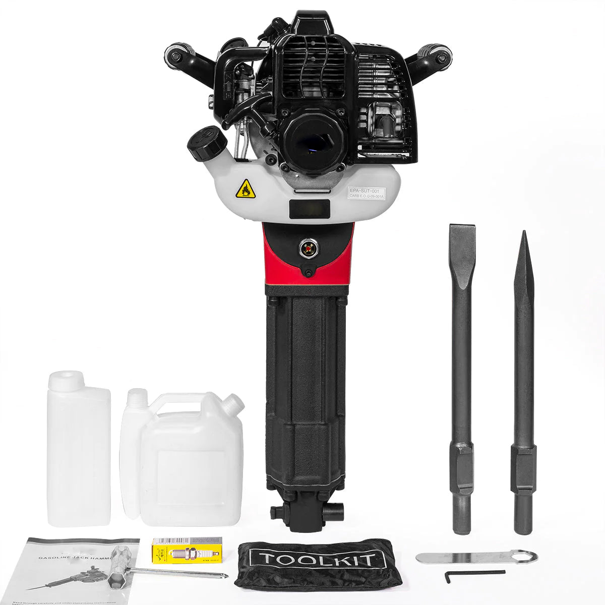 Gas Powered Jack Hammer Demolition 52cc With 2 chisels