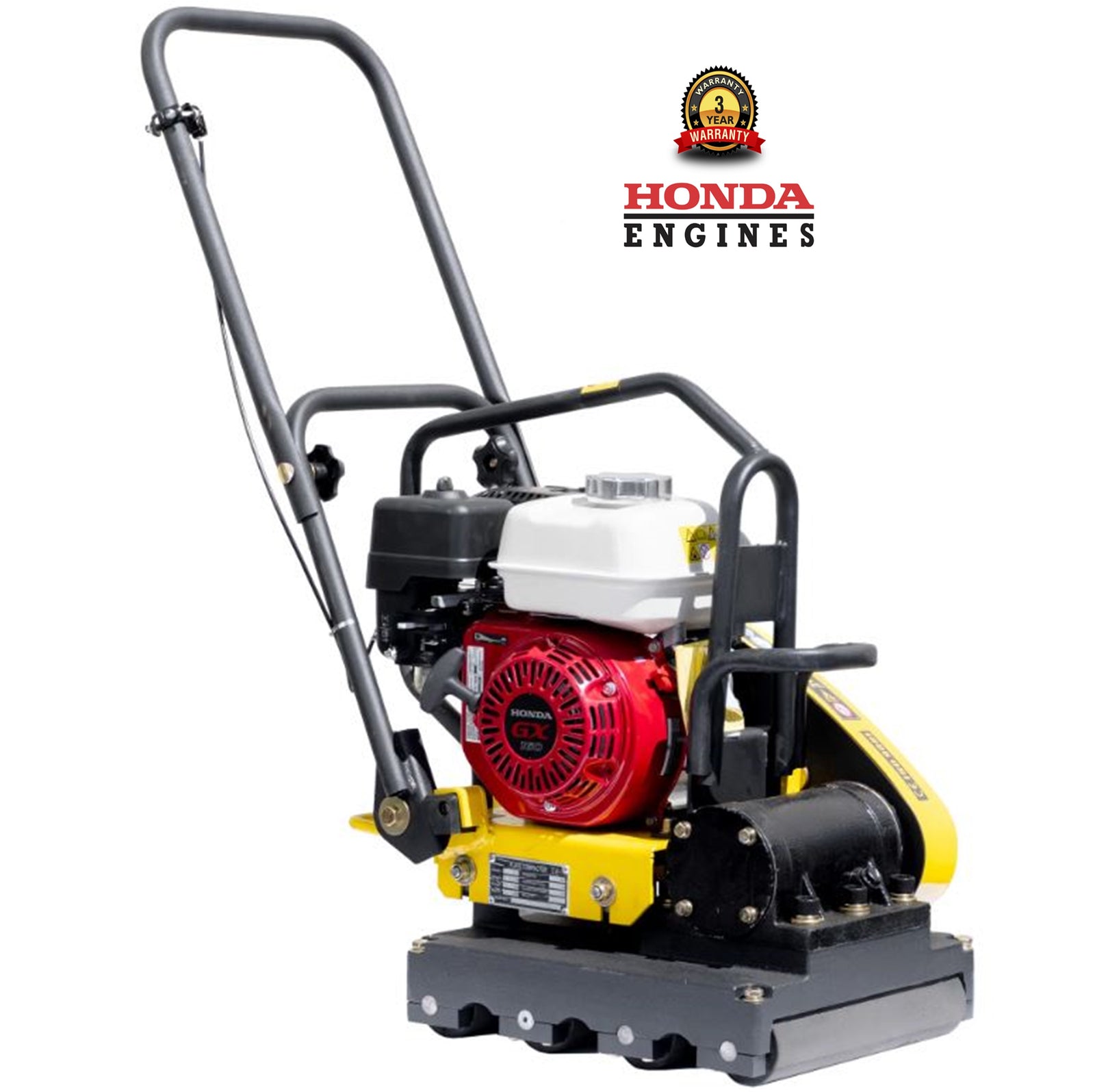 Paver Plate Compactor Roller – Honda GX160 Engine | 24" x 17" Plate for Paver Installation &amp; Hardscaping