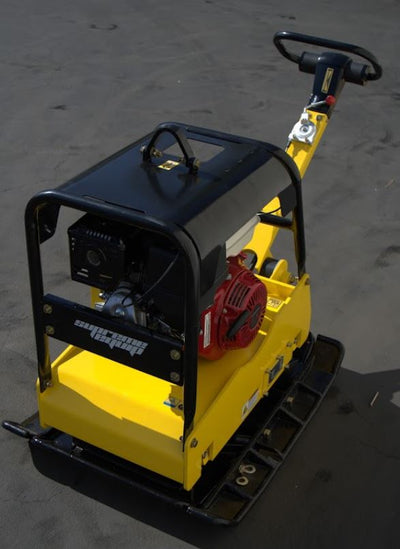 SupremeEquip Reversible Vibratory Plate Compactor 13hp Honda GX390 Hydraulic Handle 8500LB Compaction Force