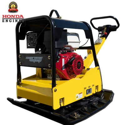 SupremeEquip Reversible 36”x27” Large Plate Compactor 13hp Honda GX390 Hydraulic Handle 8500LB Compaction Force