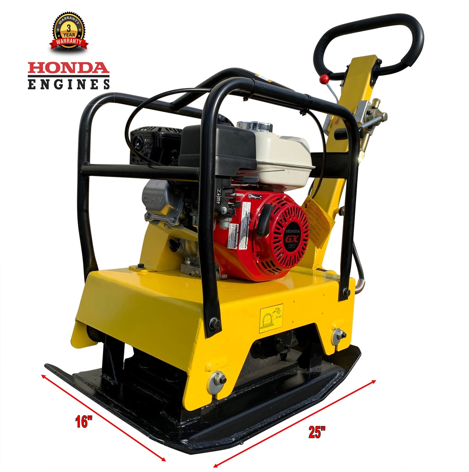 Honda GX160 Heavy Duty Reversible Plate Compactor Walk Behind EPA