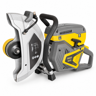 14" Gas-Powered Concrete Cutter | 4.8 HP Two-Stroke Engine | 5" Cutting Depth
