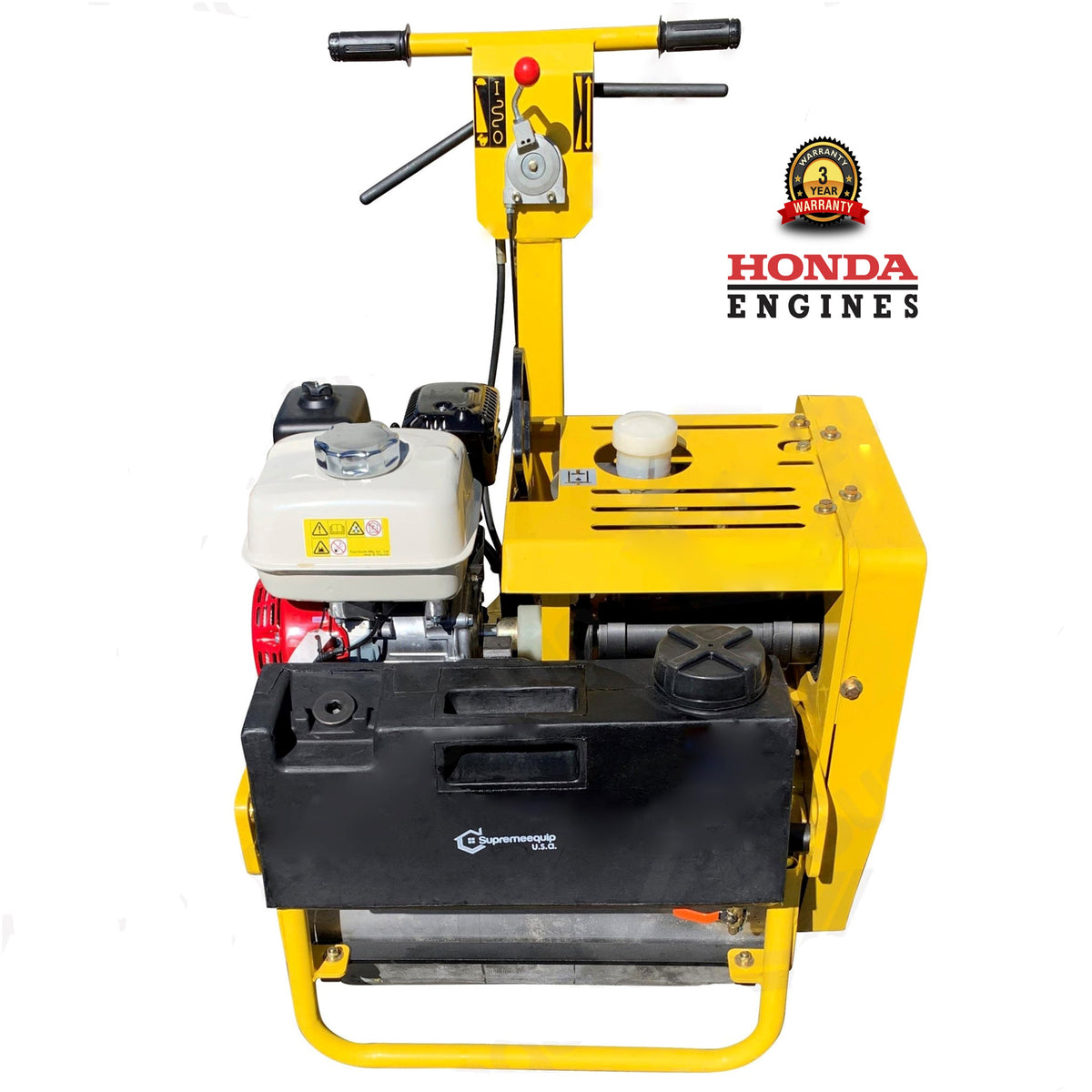 Single Drum Vibratory Roller 600 lbs Honda GX160, for road and asphalt compactor 24" Drum