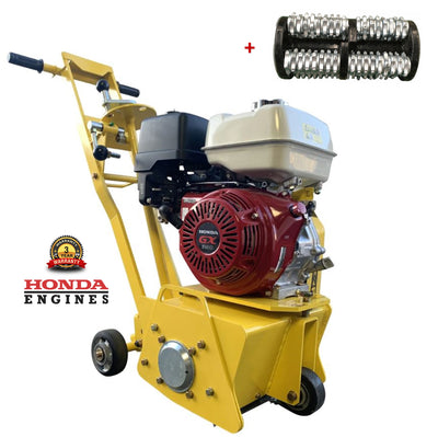 10” Gas Concrete Scarifier with Honda GX390 Engine – Includes 10-Drum Commercial Type
