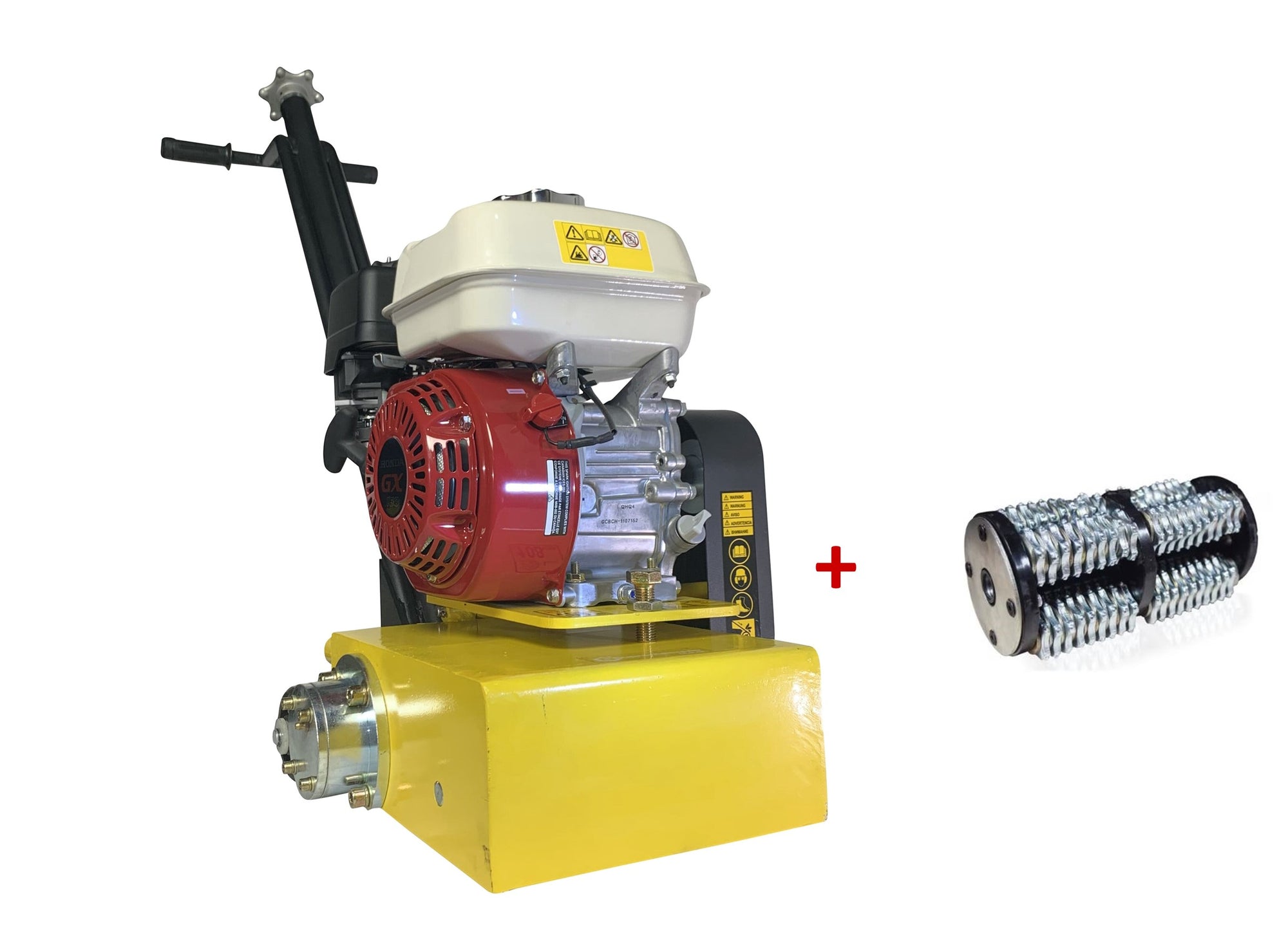 8" Concrete Scarifier Planer Grinder with Honda GX160 5.5 HP with Tungsten Carbide Drum Blade included OSHA compliant