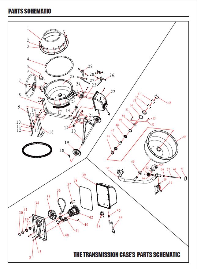 Round Head Flat Key for Cement Mixer Model 900300 & 900310