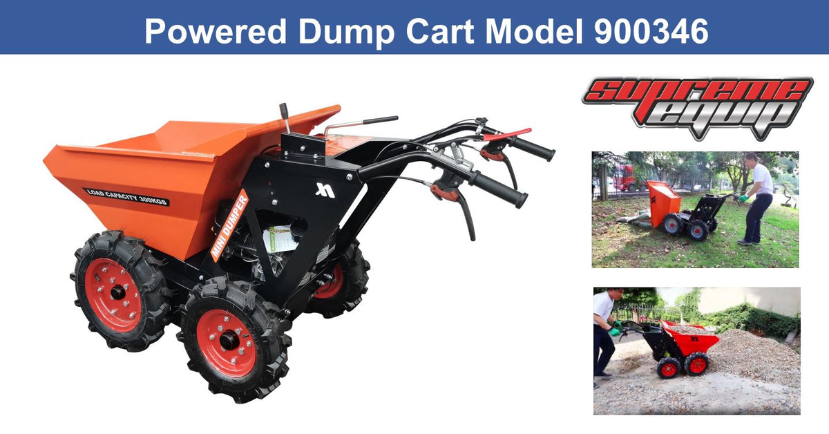 Powered Cart with Dumper Wheelbarrow Gas with Kohler CV200-9 HP Engine