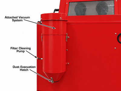 SupremeEquip Heavy-Duty Sandblasting Cabinet with 42L Abrasive Capacity
