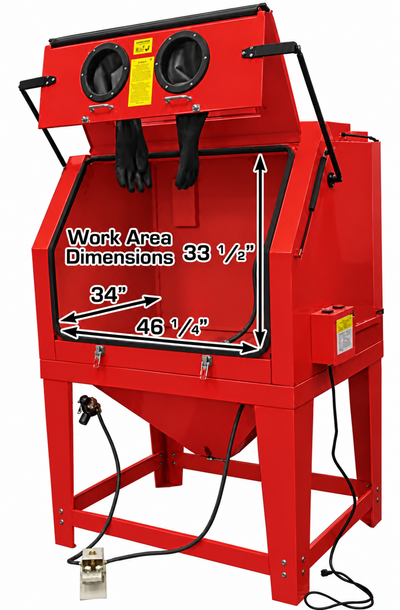SupremeEquip Heavy-Duty Sandblasting Cabinet with 42L Abrasive Capacity