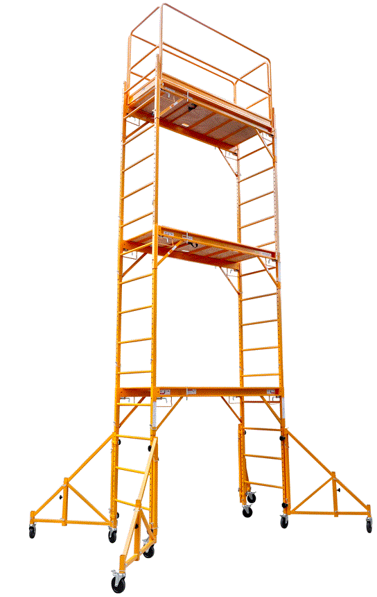 18 Ft High Rolling Scaffold Tower 3 Story 1000 lbs Capacity with 32