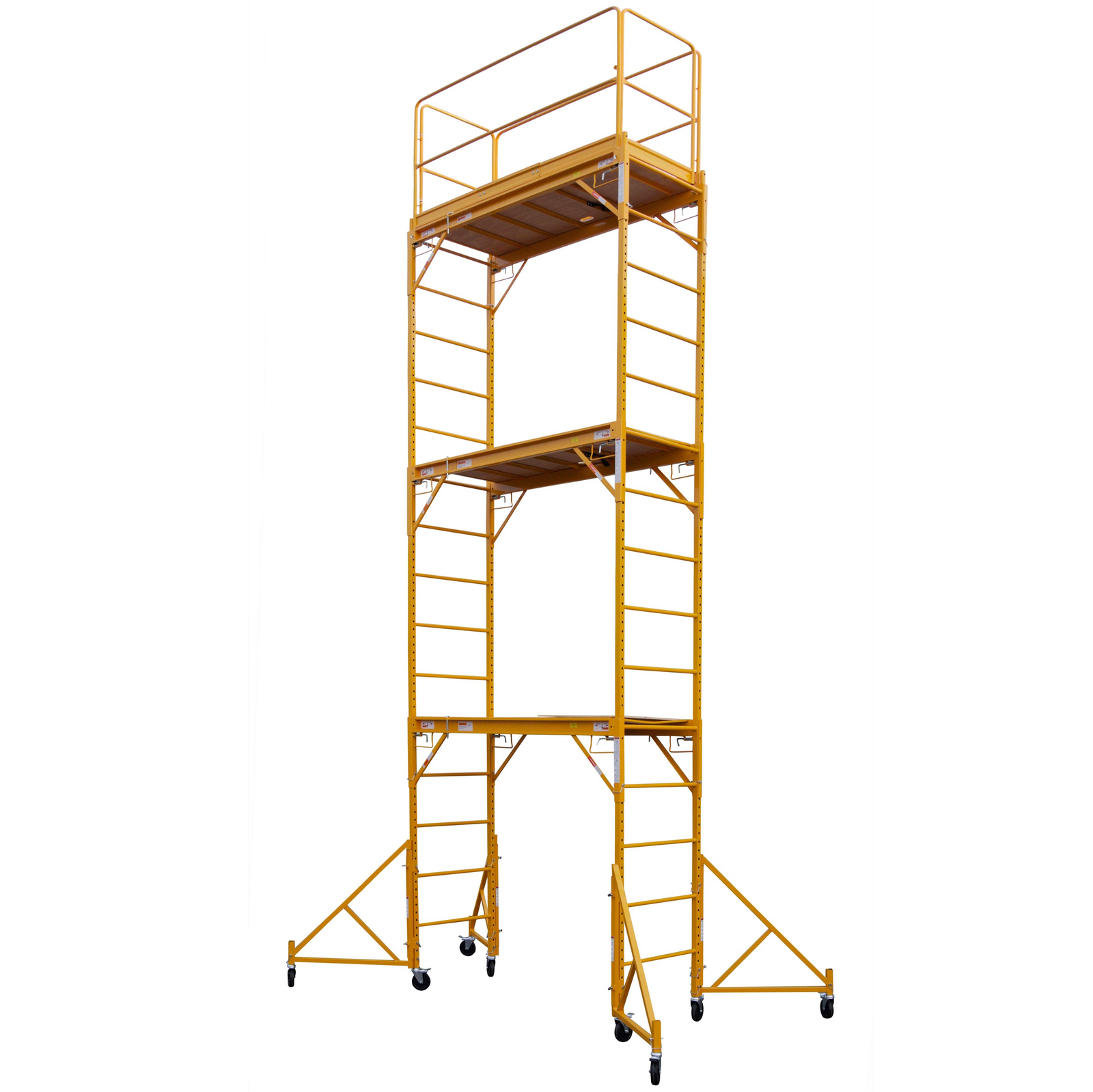 18 Ft High Rolling Scaffold Tower 3 Story 1000 lbs Capacity with 36" Swivel Outriggers