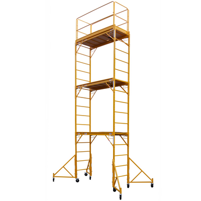 18 Ft High Rolling Scaffold Tower 3 Story 1000 lbs Capacity with 32" Swivel Outriggers