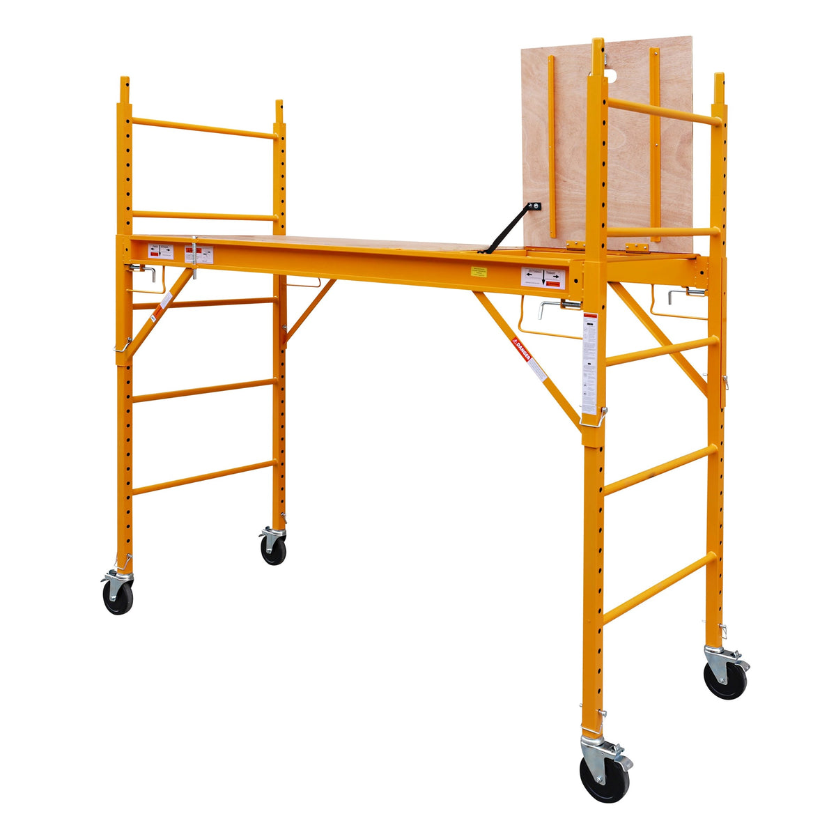 18 Ft High Rolling Scaffold Tower 3 Story 1000 lbs Capacity with Hatch and 32" Swivel Outriggers