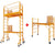 12 foot Hatch Platform Scaffold with safety rails and outriggers + 1- 6 Foot Scaffold