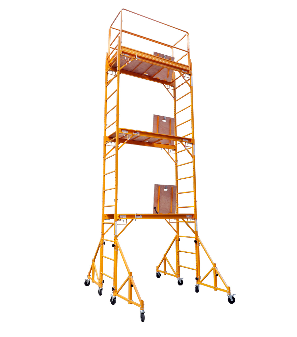 18 Ft High Rolling Scaffold Tower 3 Story 1000 lbs Capacity with Hatch and 32" Swivel Outriggers Plus Free 8pc base plate