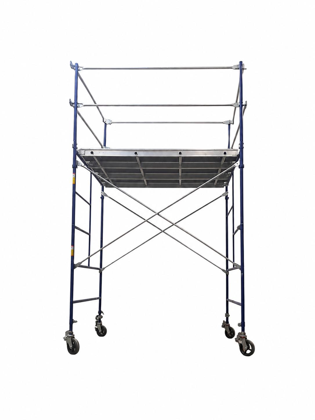 Contractor Scaffolds Stationary Tower Set – 5 ft High x 7 ft Long x 5 ft Wide (with Guard Rail)
