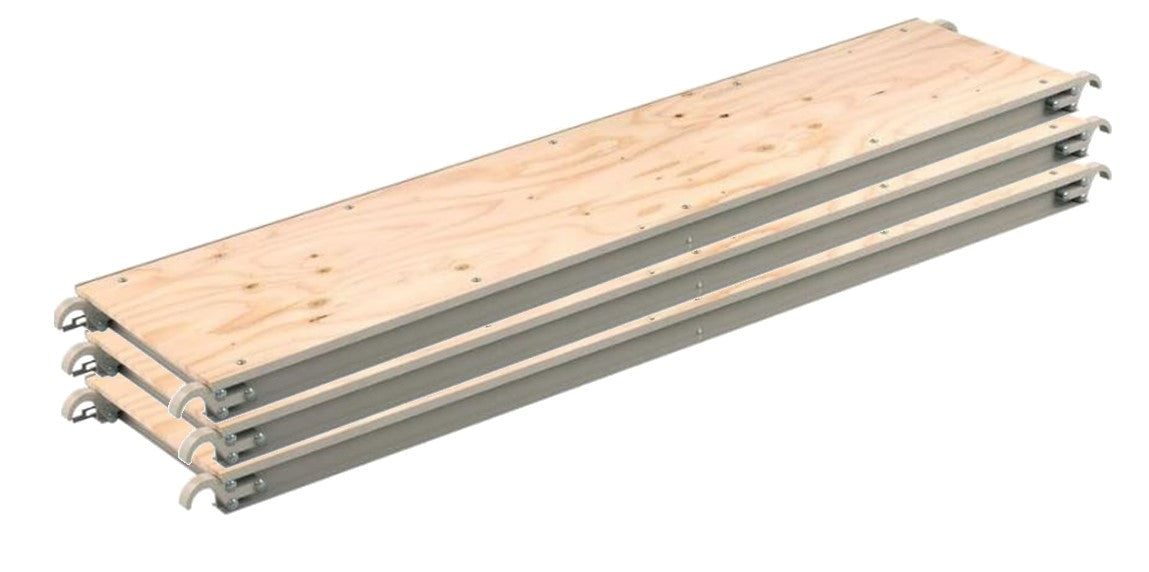 Scaffolding Platform, 7 ft. x 19 in., with 5/8" Plywood Plank and Reinforced Edge Capping 3pack