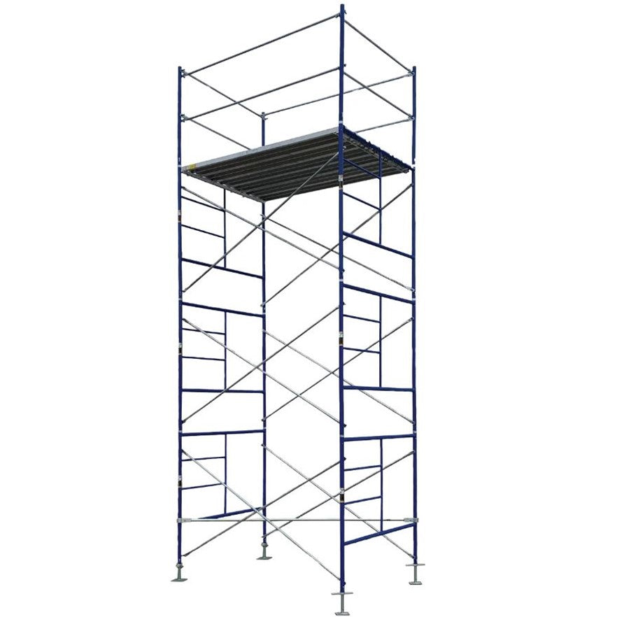 Contractor Scaffolds Stationary Tower Set 15 Ft High 7 Ft Long, 5 Wide W/Guard Rail 