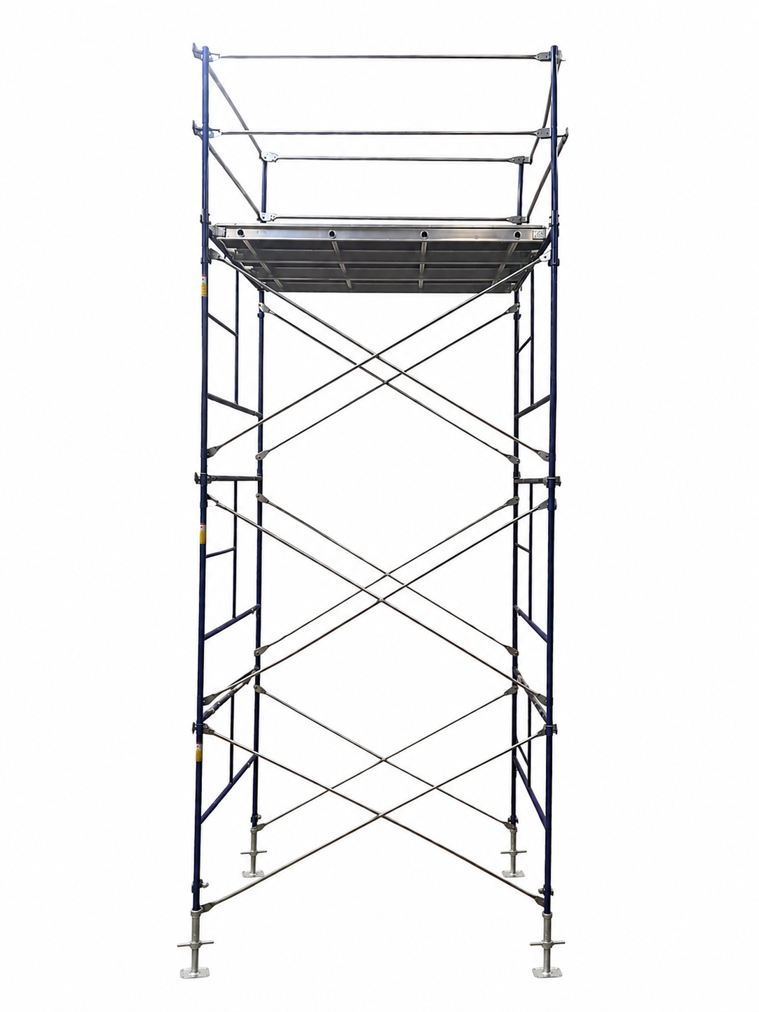 Contractor Scaffolds Stationary Tower Set 15 Ft High 7 Ft Long, 5 Wide W/Guard Rail 