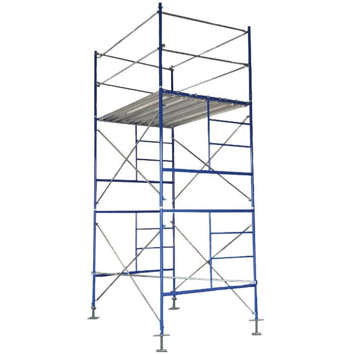 Contractor Scaffolds Stationary Tower Set 10 Ft High 7Ft Long, 5 Wide w/Guard Rail