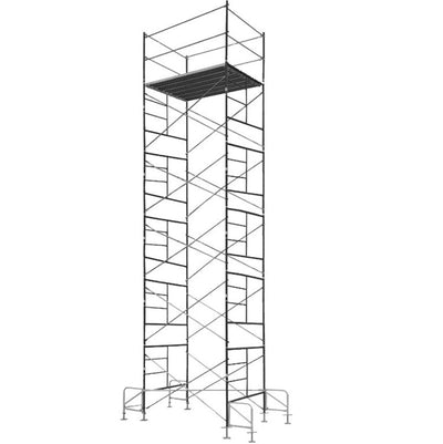 Contractor Mason Stationary Scaffolds Outdoor Tower 25 Ft High 7 Ft Long, 5 Ft Wide with Guard Rails