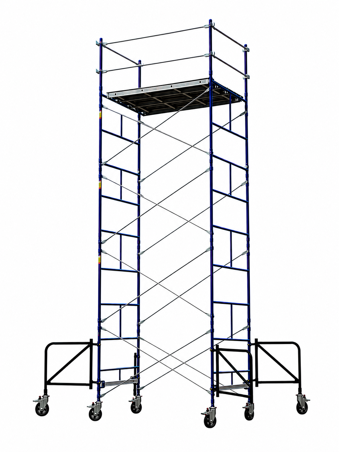 Contractor Mason Scaffolds Rolling Tower 25 Ft High 7 Ft Long, 5 Ft Wide with Guard Rails