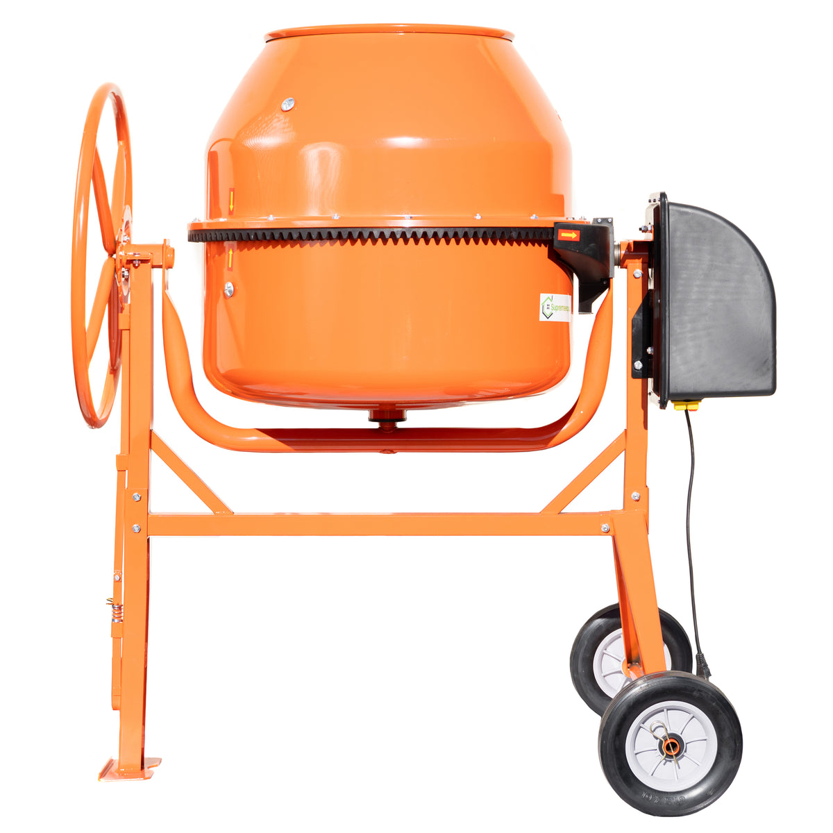 8.83 Cubic Feet Electric Cement Concrete Stucco Mortar Mixer Heavy Duty 1 3/8 HP