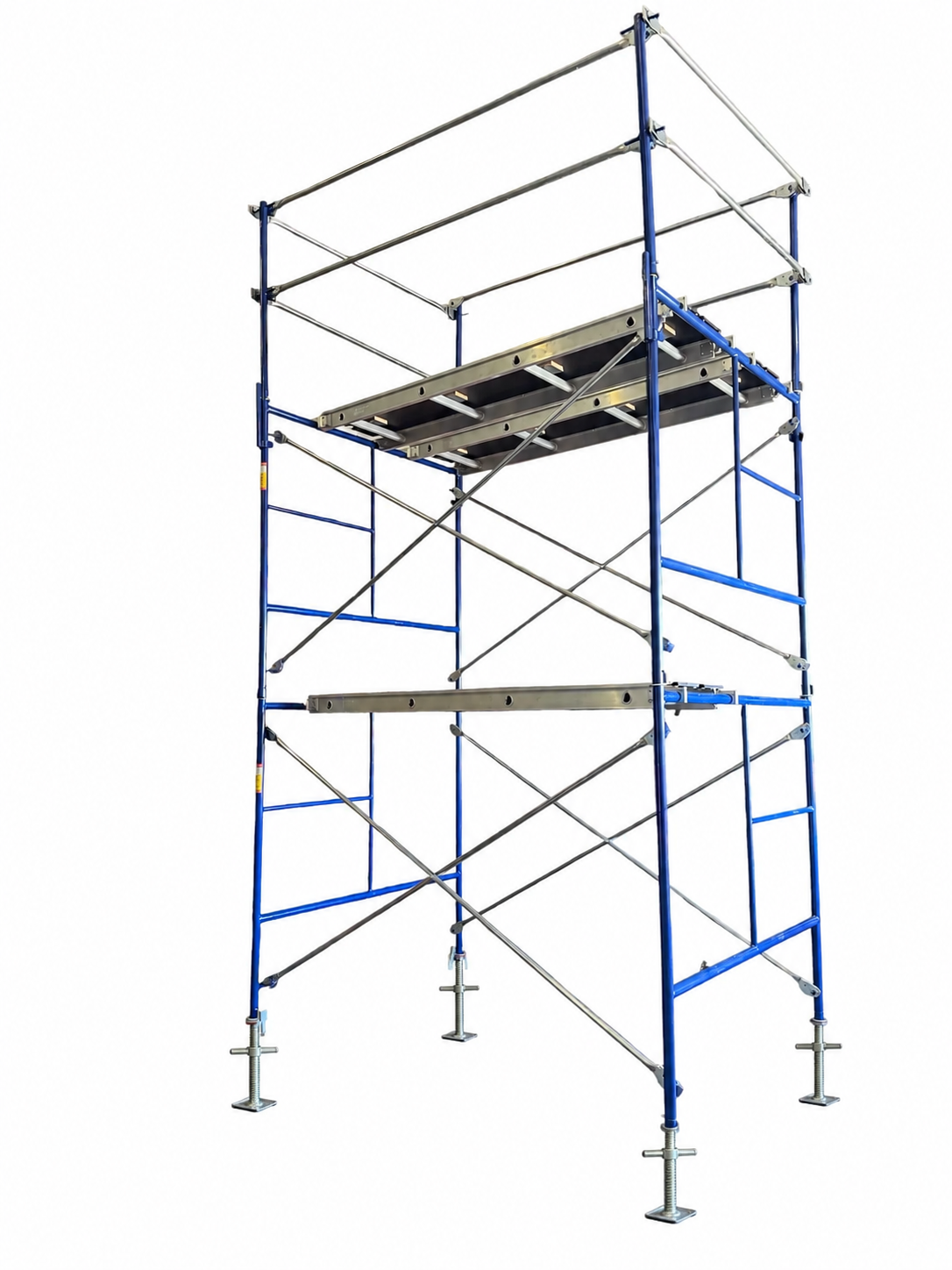 Contractor Scaffolds Stationary Tower Set 10 Ft High 7Ft Long, 5 Wide w/Guard Rail