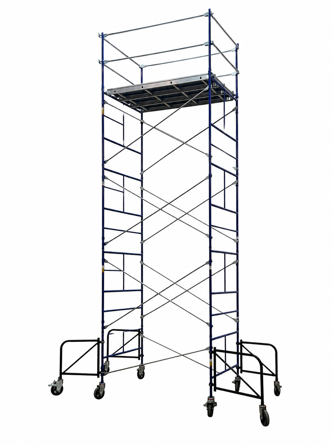 Contractor Rolling Scaffolds Tower Set 20 Ft High 7 Ft Long, 5 ft Wide with Guard Rail