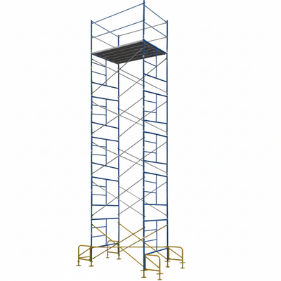 Contractor Mason Stationary Scaffolds Outdoor Tower 25 Ft High 7 Ft Long, 5 Ft Wide with Guard Rails