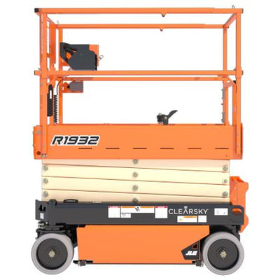 Electric Scissor Lift with Flashing LED Beacon