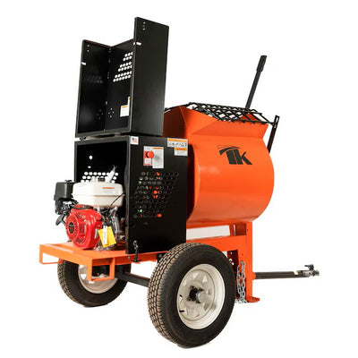 10 cu ft.0 Towable Steel Drum Concrete Cement Mortar Plaster Mixer W/ Honda GX240 8HP