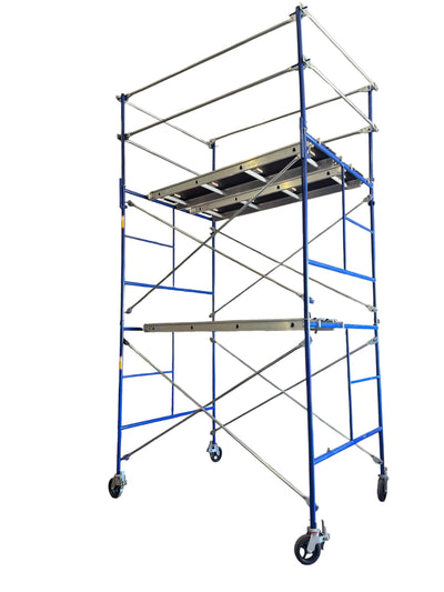 Contractor Scaffolds Rolling Tower Set 10 Ft High 7Ft Long, 5 Wide w/Guard Rail