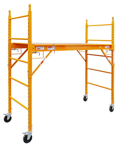 12 Foot Safety Rails with Outriggers + 1- 6 Foot Scaffold