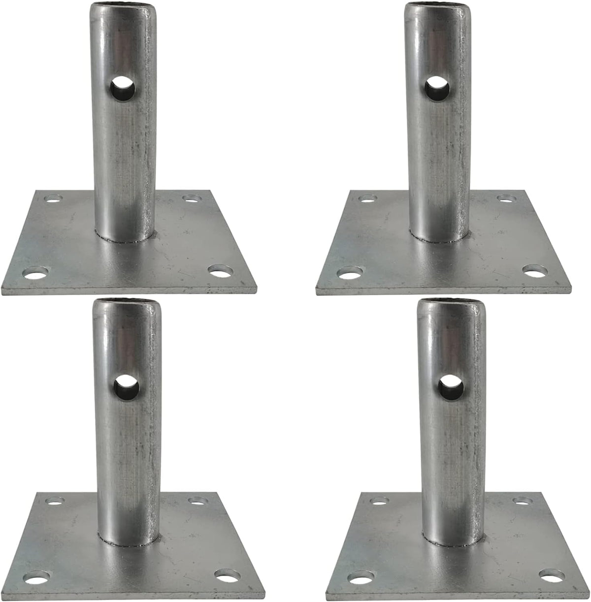 5 in. Scaffold Baseplate Durability Heavy-Duty Steel (4-Pack) Set