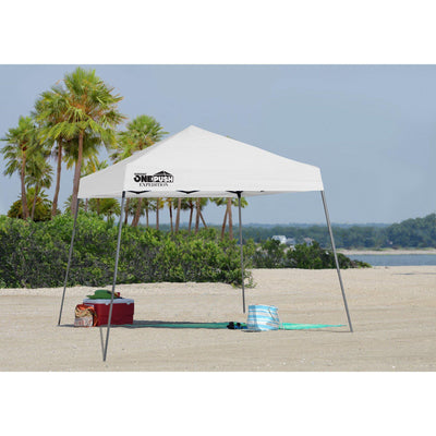 Quik Shade Expedition One Push 10 x 10 ft. Slant Leg Canopy, White