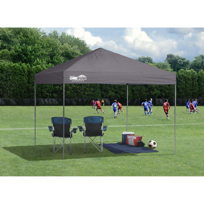 Quik Shade Expedition EX100 One Push 10 x 10 ft. Straight Leg Canopy, Charcoal