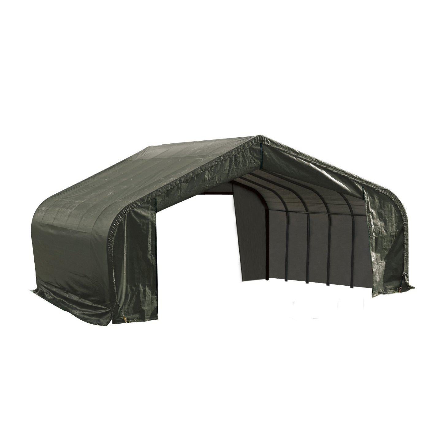 ShelterLogic 78441 Green 22'x20'x10' Peak Style Shelter