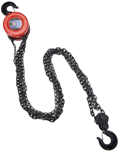 Chain Hoist Pulley, 3 Ton | Swivel Hooks with Safety Latches | 9 Feet Lift