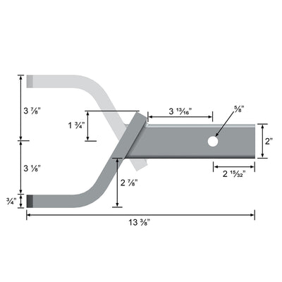 Trailer Ball Mount - 4" Drop, 2-3/4" Rise - 5000 lbs. (Polished Chrome Finish)