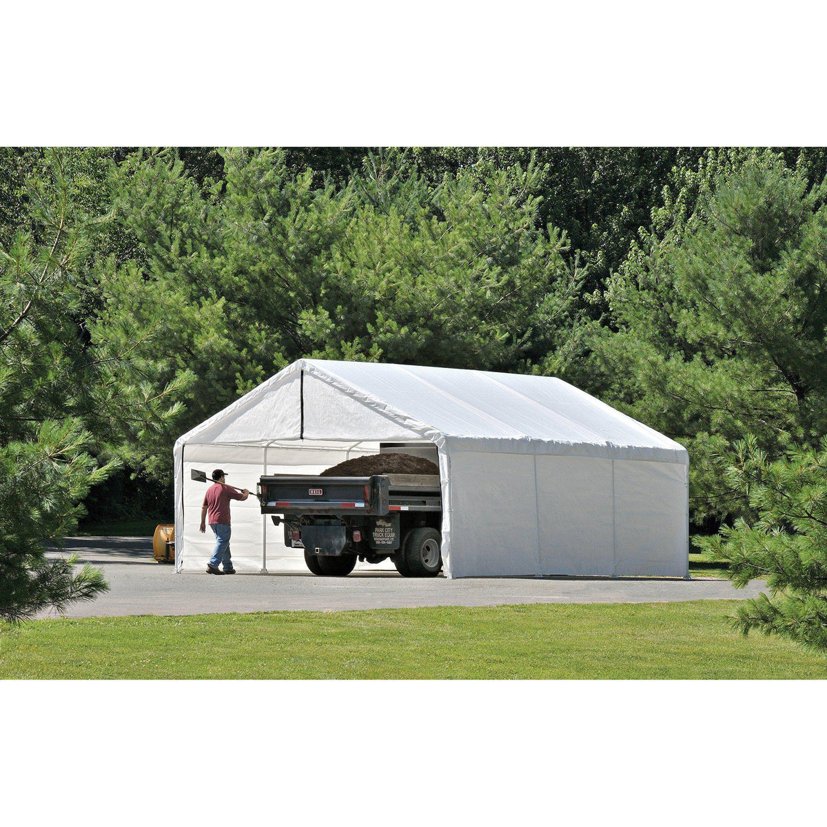 ShelterLogic SuperMax Fire Rated Canopy Enclosure Kit, 18  40 ft. (Frame and Canopy Sold Separately)