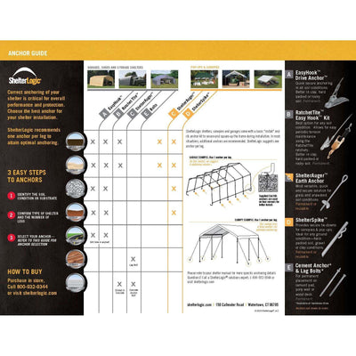 ShelterLogic 71802 Grey 8'x8'x8' Peak Style Shelter