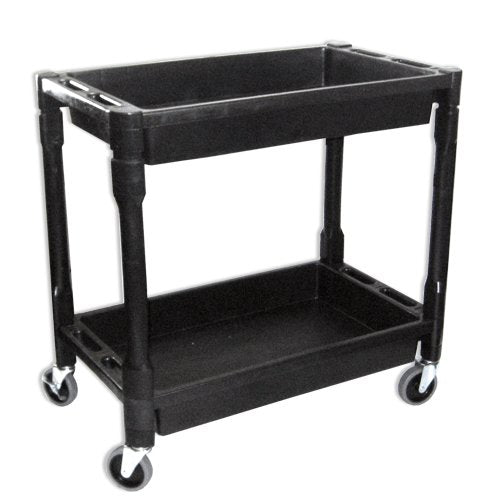 Utility Shop Cart 2 Shelves Heavy duty PVC