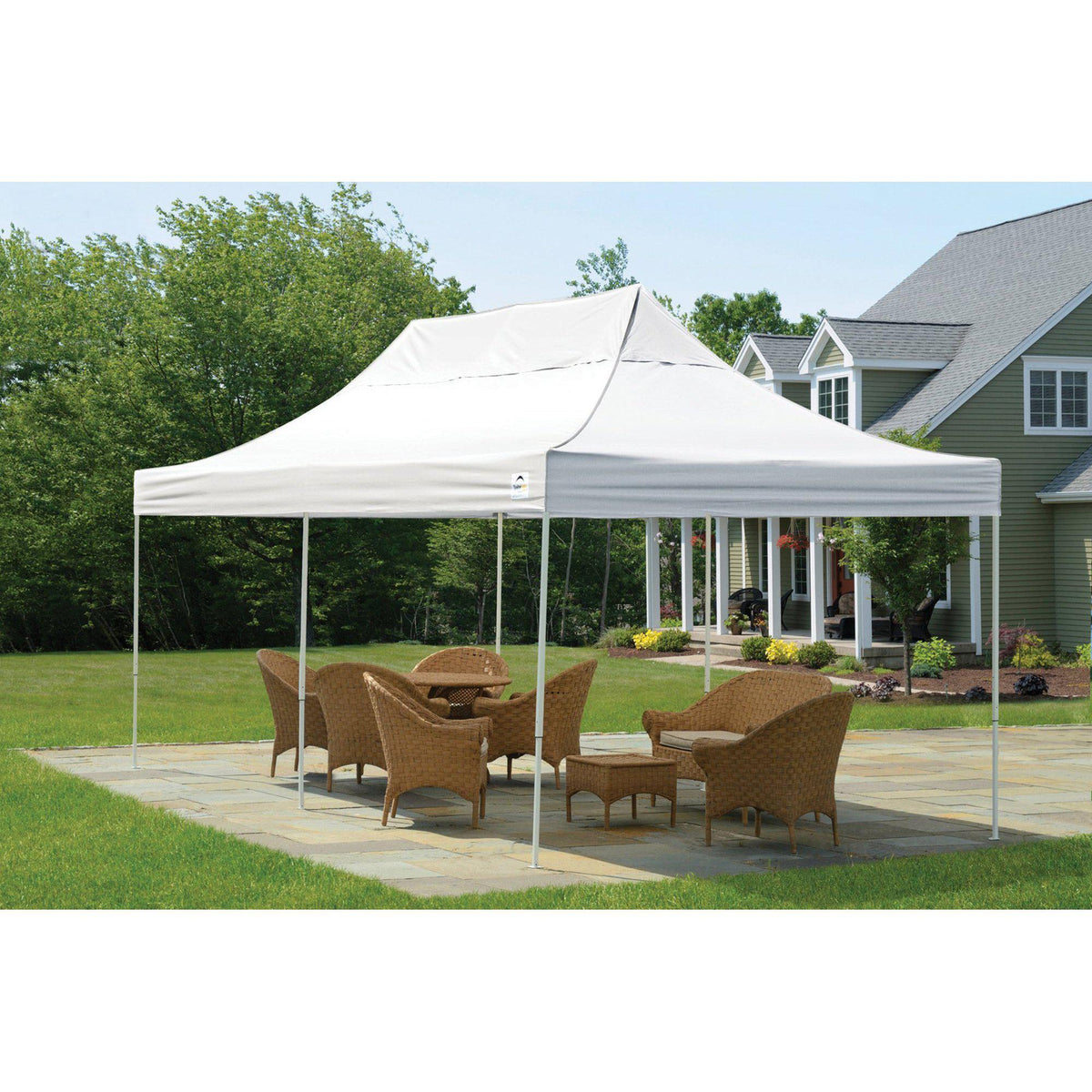 ShelterLogic Straight Leg Pop-Up Canopy with Roller Bag, 10 x 10 ft.